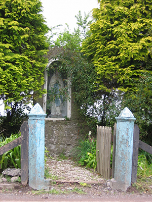 A shrine to the Virgin Mary in Carrigtwohill, Ireland. Man is a religious animal!